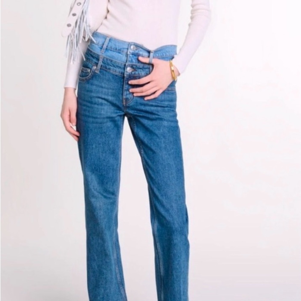 Maje High Rise Light Blue Jeans